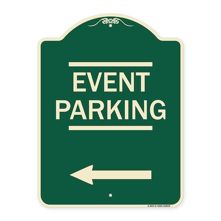 Signmission Thanks for Coming Turn Right for Exit Event Parking W/ Left Arrow Alum, 18" L, 24" H, G-1824-22824 A-DES-G-1824-22824